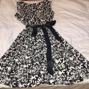 Black & white formal, cocktail dress.